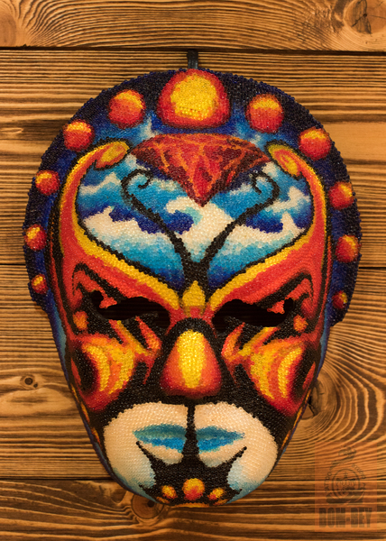 Бисерная маска  из папье-ма